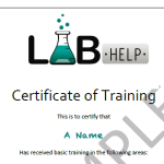 LabHelp Certificate of Training